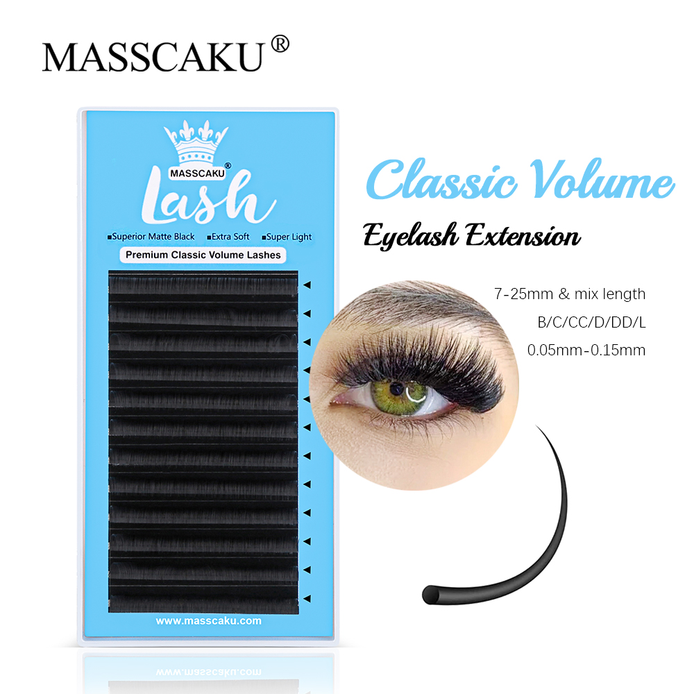 Hair Care Vegan - MASSCAKU 0.05/0.07/0.10/0.15mm Classic Regular Eyelash Extension