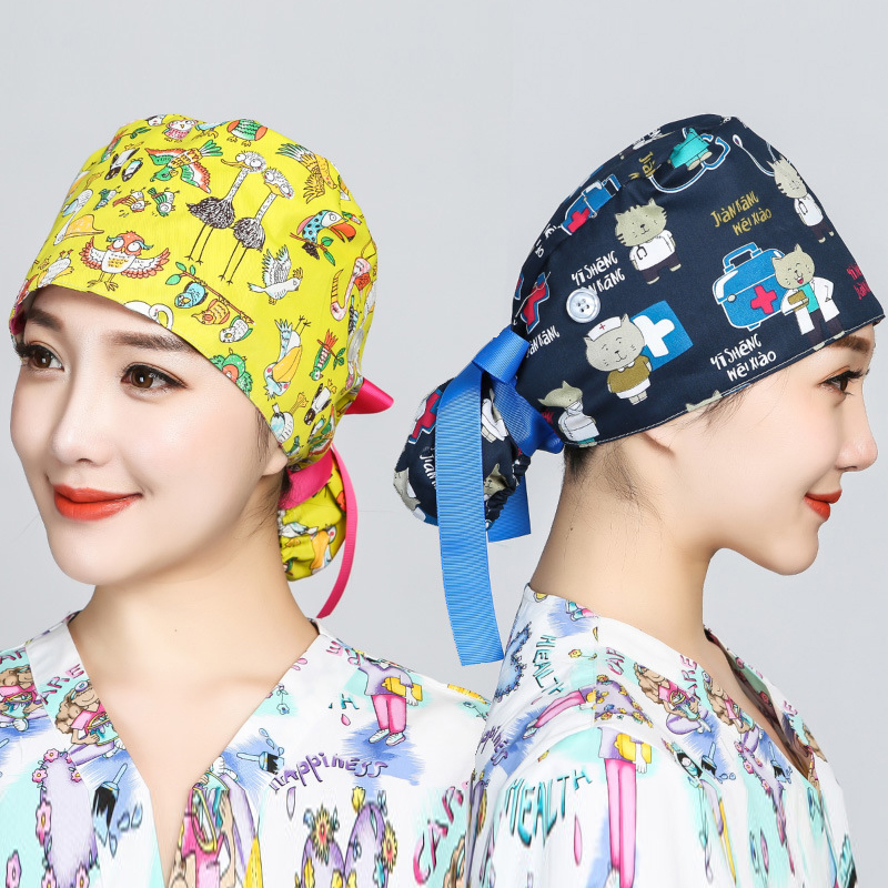 Printed Surgical Cap Scrub Cot - đánh giá và giá Hair Care Hospital
