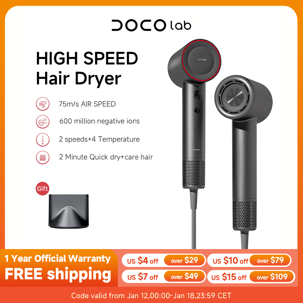 DOCO Hair Dryer High Speed 600 - đánh giá và giá Hair Care Lab