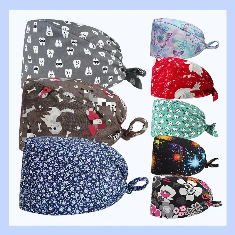 Printed Surgical Cap Scrub Cot - đánh giá và giá Hair Care Hospital